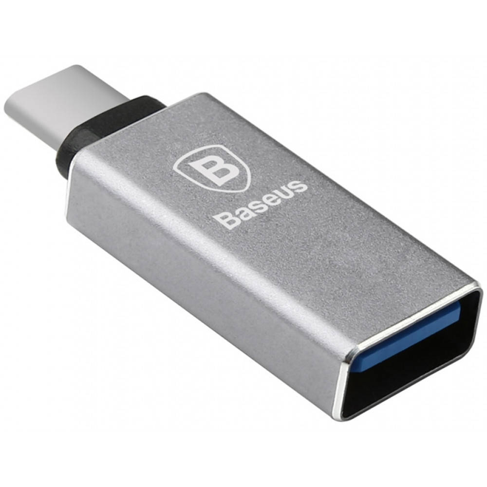 

Переходник Baseus Sharp USB 3.1 to Type-C OTG адаптер Grey (CATYPEC-AD), Серый