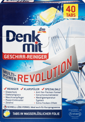 

Denkmit Multi-Power Revolution Таблетки для посудомоечных машин 40 шт