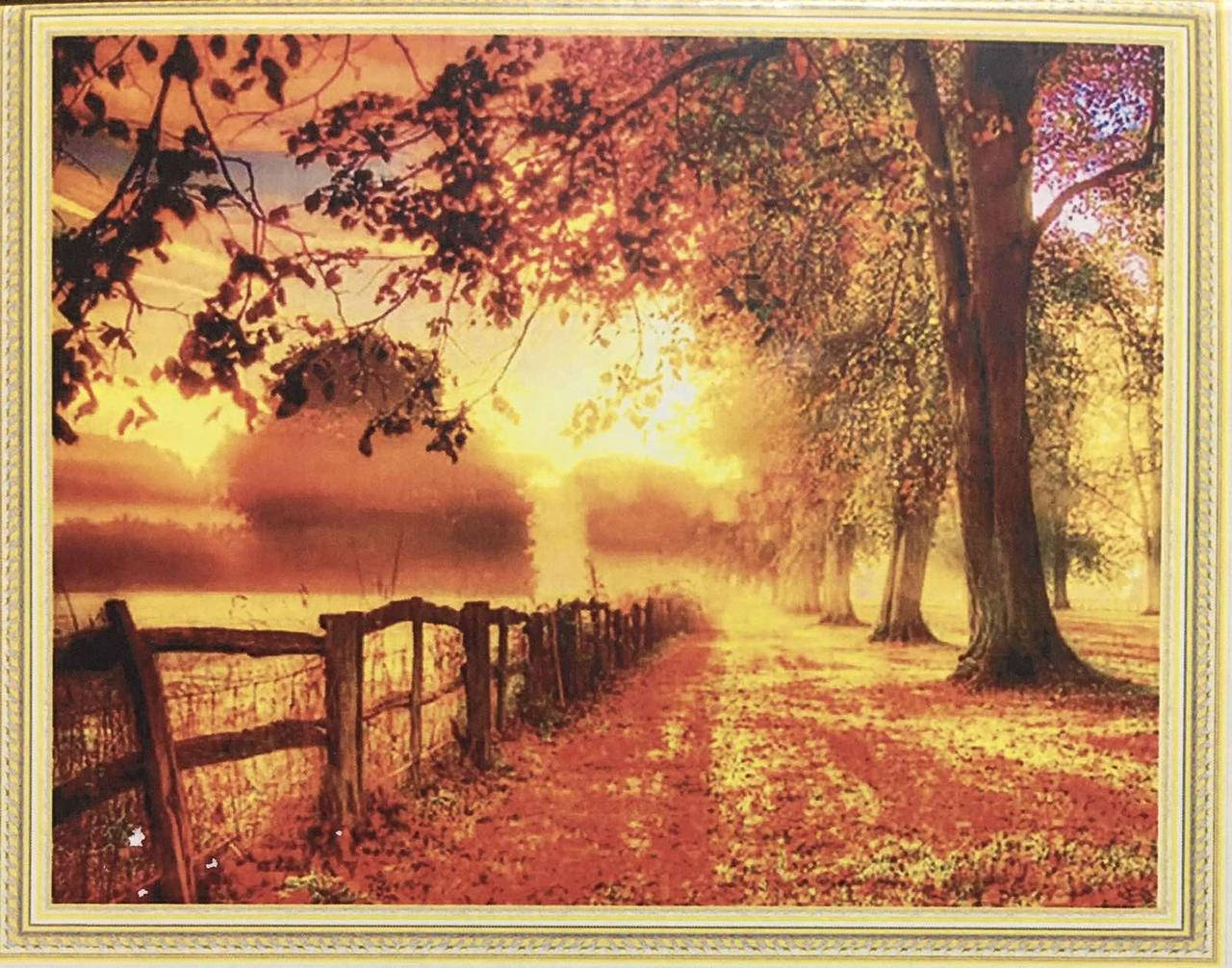 

50*40см Осенняя тропа, алмазная живопись, полная выкладка