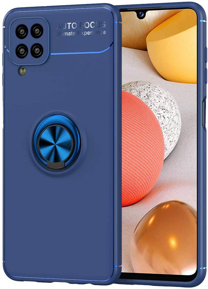 

Чехол с кольцом Samsung Galaxy M12 M127 Autofocus (Самсунг Галакси М12), Синий