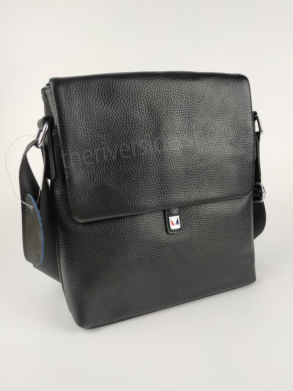

Мужская кожаная сумка через плечо с клапаном Vintage, Черный
