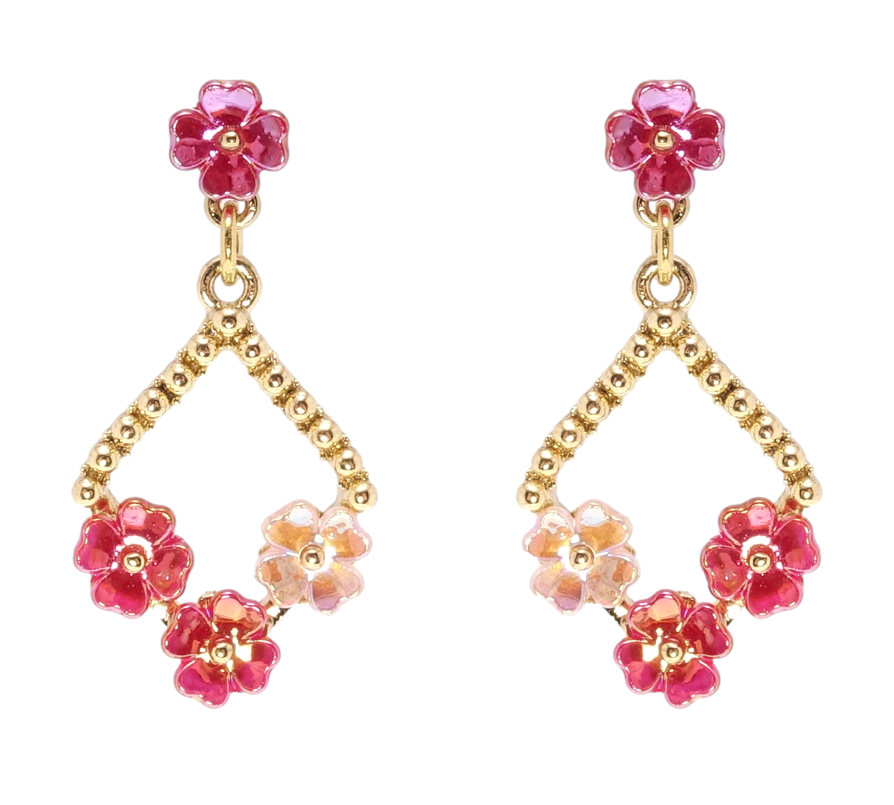 

Серьги Xuping QQMM Позолота 14K игла серебро 925 гвоздики (пусеты) "Цветочные подвески"