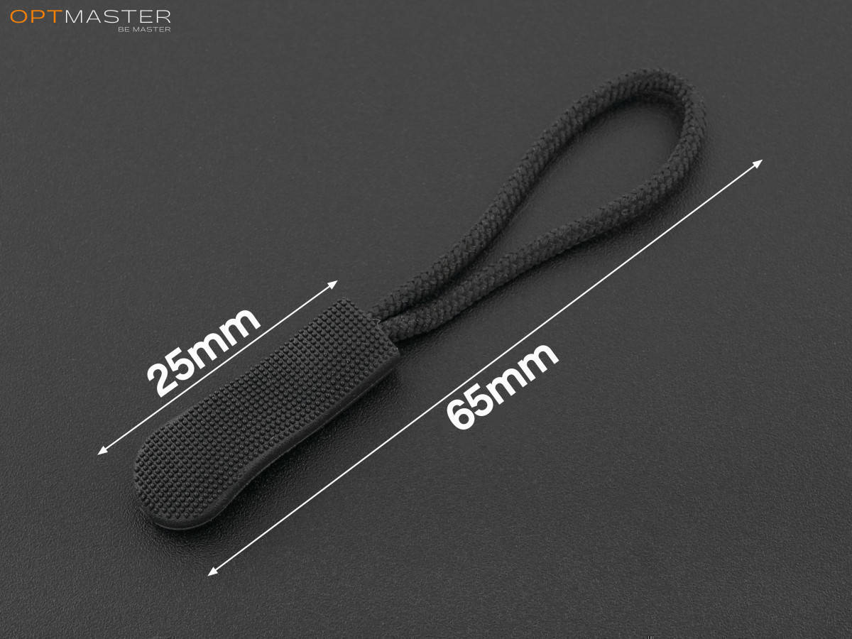 

Брелок для бегунка, пластик, цв. чёрный, Черный