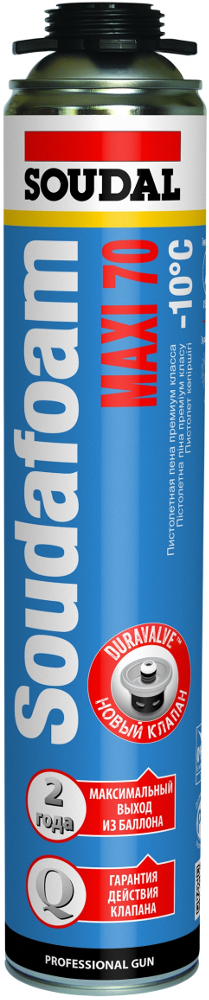 

Пена монтажная пистолетная зимняя Soudafoam MAXI 70 870мл