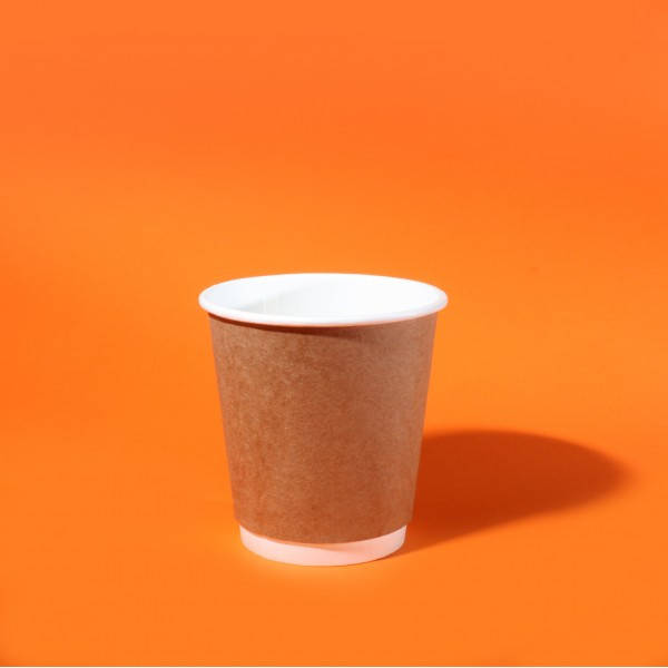 

Стакан бумажный для кофе 185мл двухслойный крафт d-71 (70шт\1610шт), Коричневый