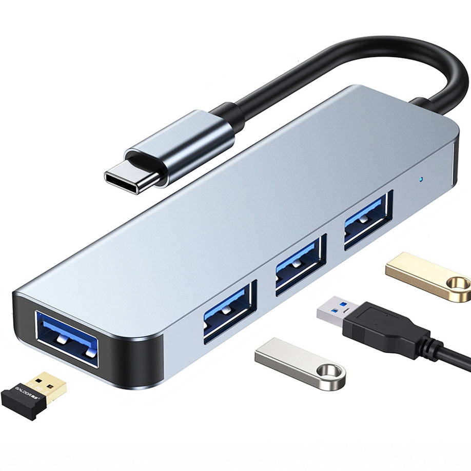 

USB Type-C Hub, концентратор для ноутбука Addap UH-06, Хаб на 4 порта