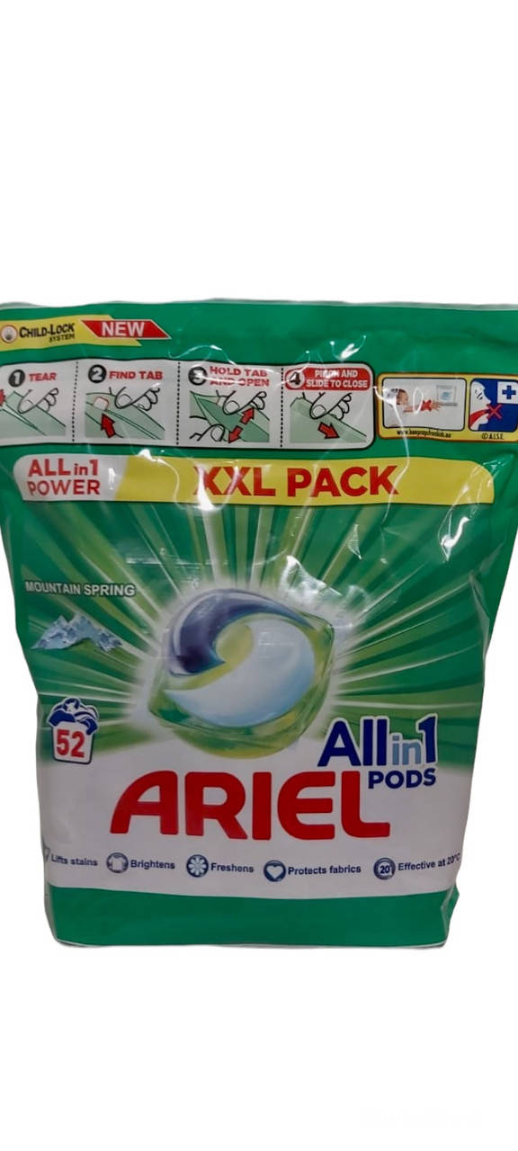 

Капсулы ARIEL PODS для белого белья 3в1,52шт.