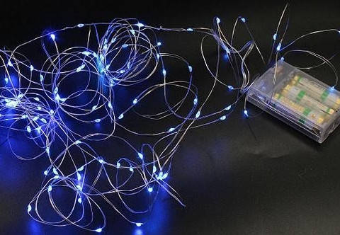 

Гирлянда 50 Led 5M Капля росы на медной проволоке B Blue работает от батареекUSB 198246