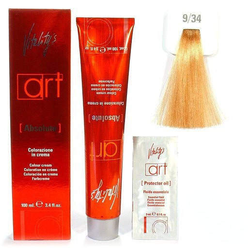 

9/34 Краска для волос с масляным коктейлем VITALITY’S Art Absolute – Золотисто-медный очень светлый блондин