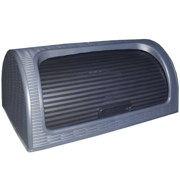 

Хлебница Dunya Plastic "Ротанг" LUX Антрацит (серая), Песочный