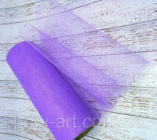 

Фатін з дрібними блискітками ширина 15см фіолетовий (М373)