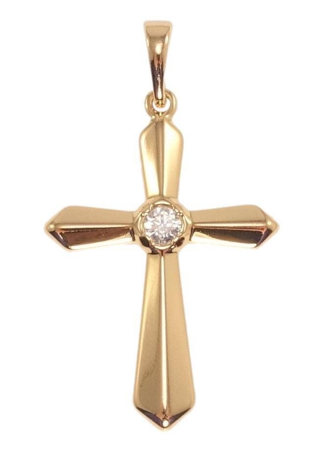 

Кулон Xuping Позолота 18K "Декоративный Крест с цирконием"