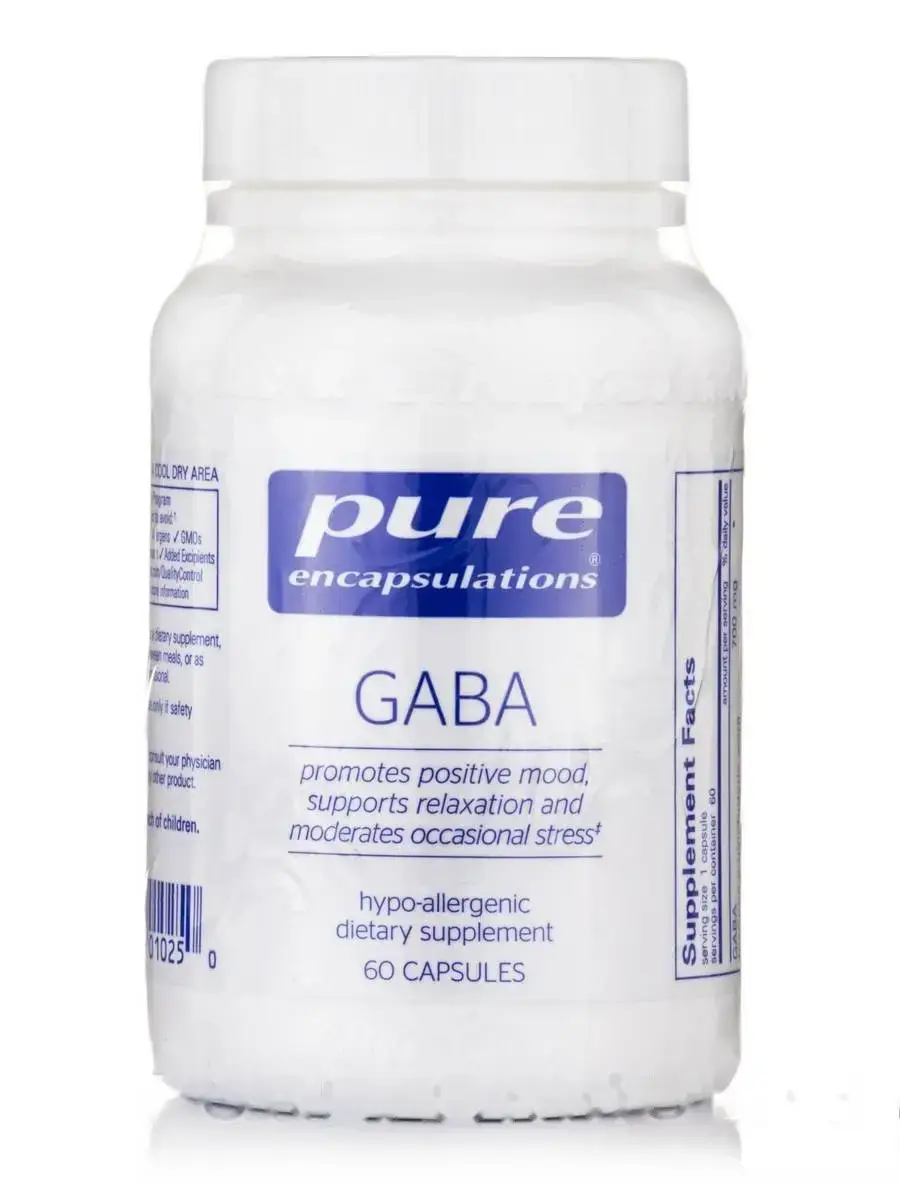 

ГАМК, GABA, Pure Encapsulations, 60 капсул