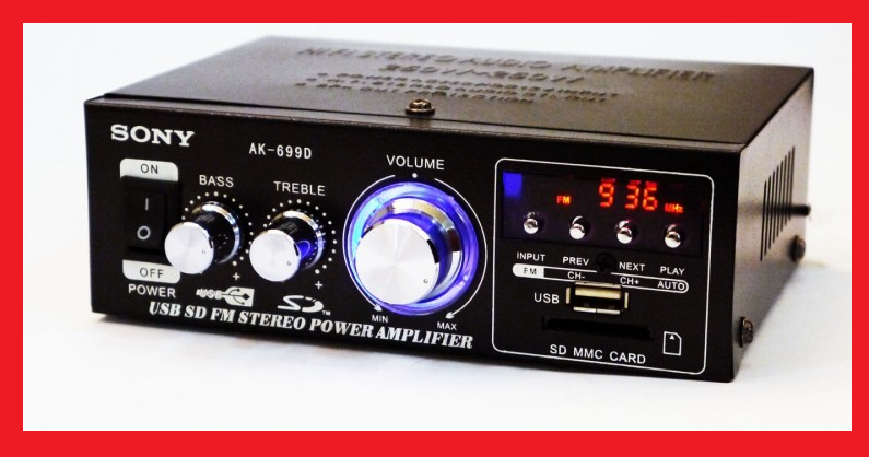

Усилитель Звука Sony AK-699D FM USB Караоке 2x180 Вт