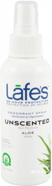 

Натуральный дезодорант спрей Lafe's Unscented (Алоэ), без запаха, 64 г
