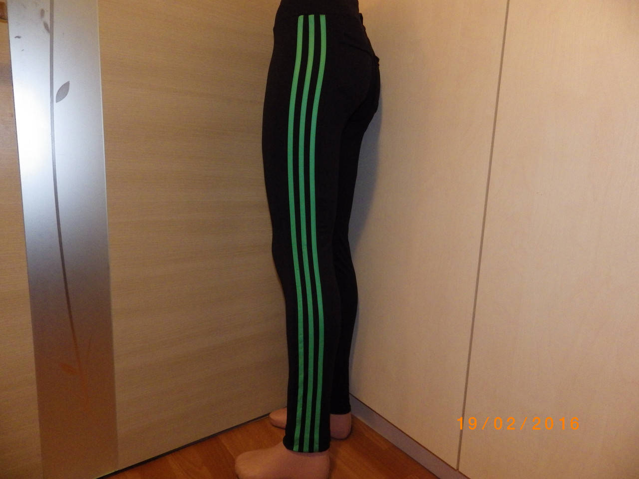 

Лосины спортивные adidas полоски зеленые., Зелёный