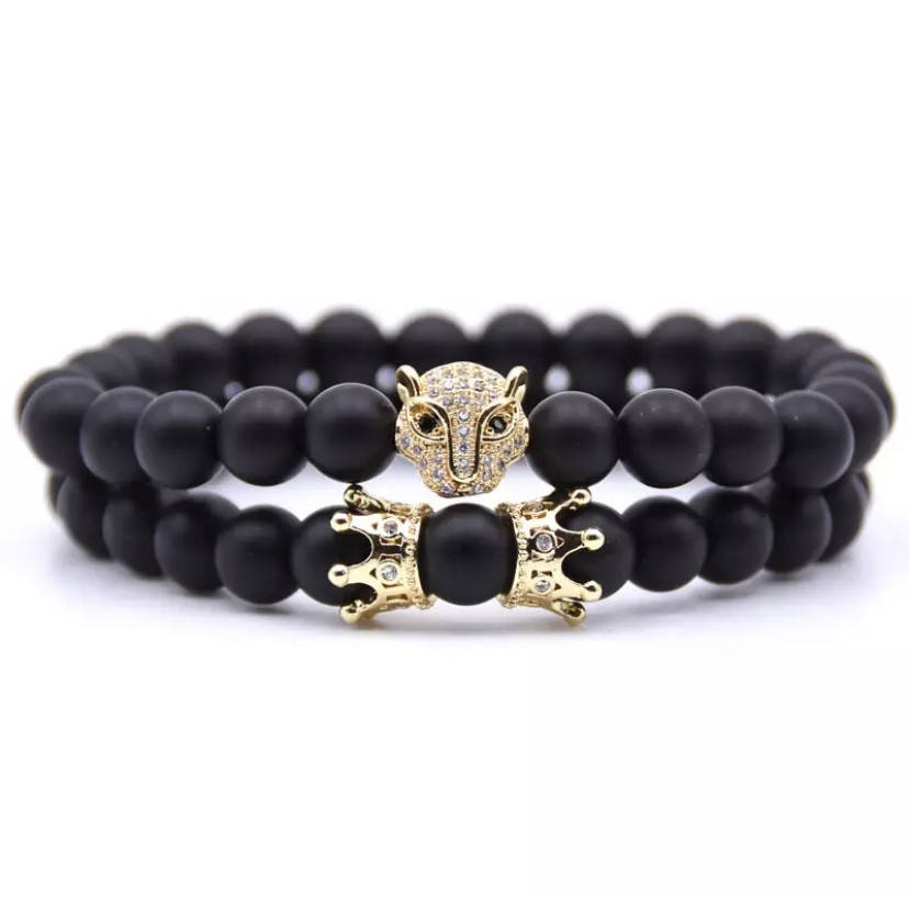 

Парные браслеты изнатурального камня матовый шунгит