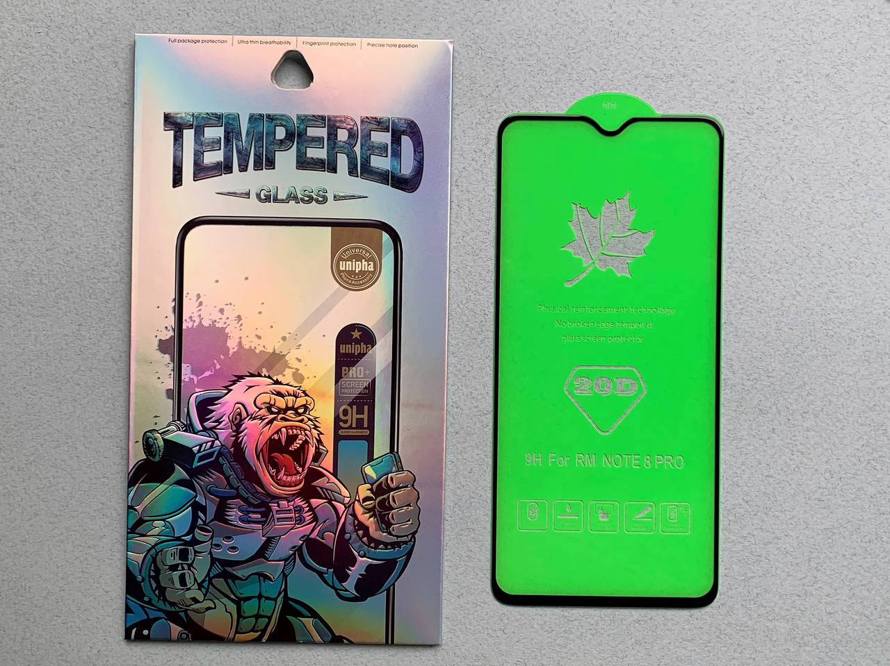 

Xiaomi Redmi Note 8 Pro стекло защитное 20D полная проклейка, Черный