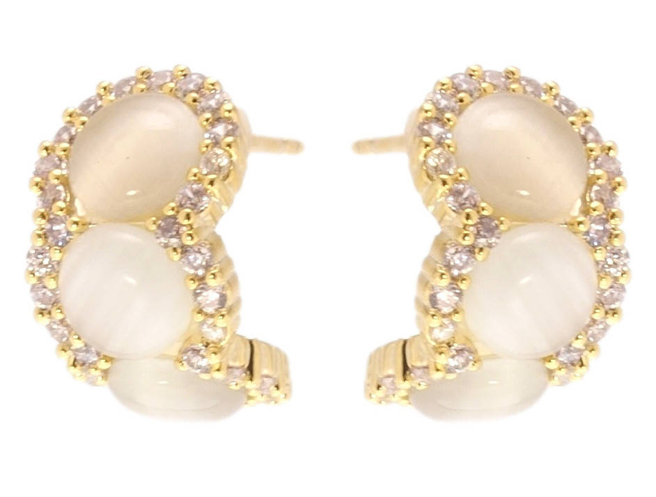 

Серьги Xuping JEAN GOUJON Позолота 14K игла серебро 925 подвески на гвоздике "Дуги с "Кошачьим глазом" и