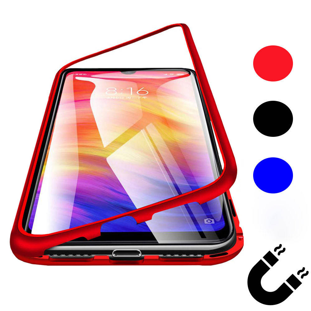 

Магнитный металл чехол Metal Frame для Xiaomi Redmi 7 / стекла на дисплей /