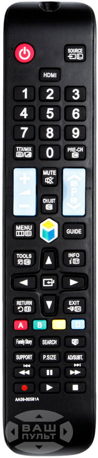 

Пульт для SAMSUNG AA59-00581A SMART TV, 3D (ic)