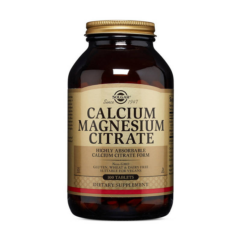 

Цитрат кальция и магния Solgar Calcium Magnesium Citrate (100 tabs)