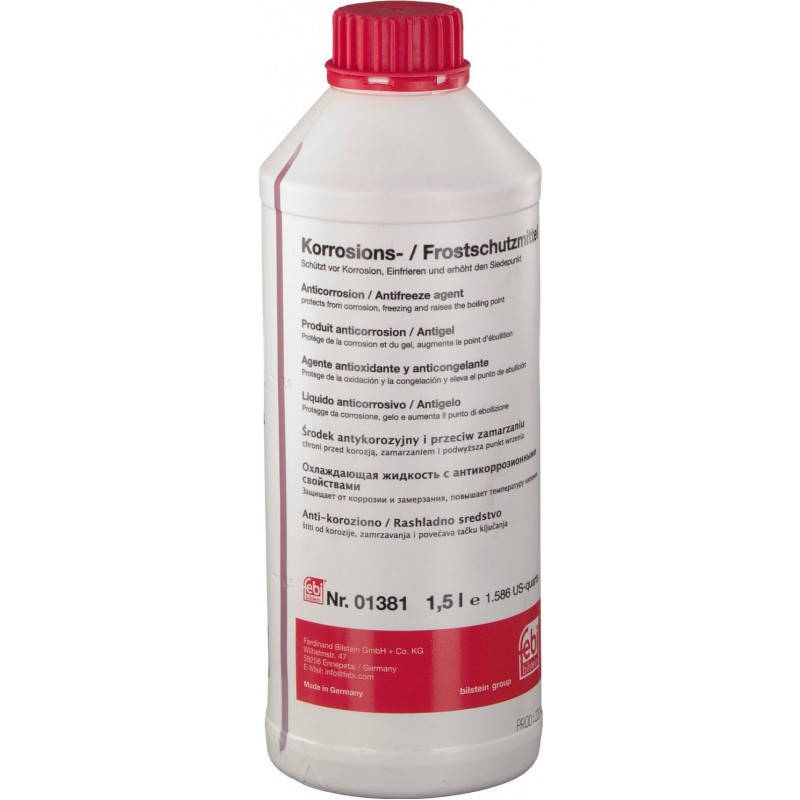 

Антифриз FEBI G12 красный концентрат 1,5л