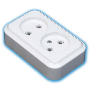 

Розетка двухместная открытой установки Беларусь