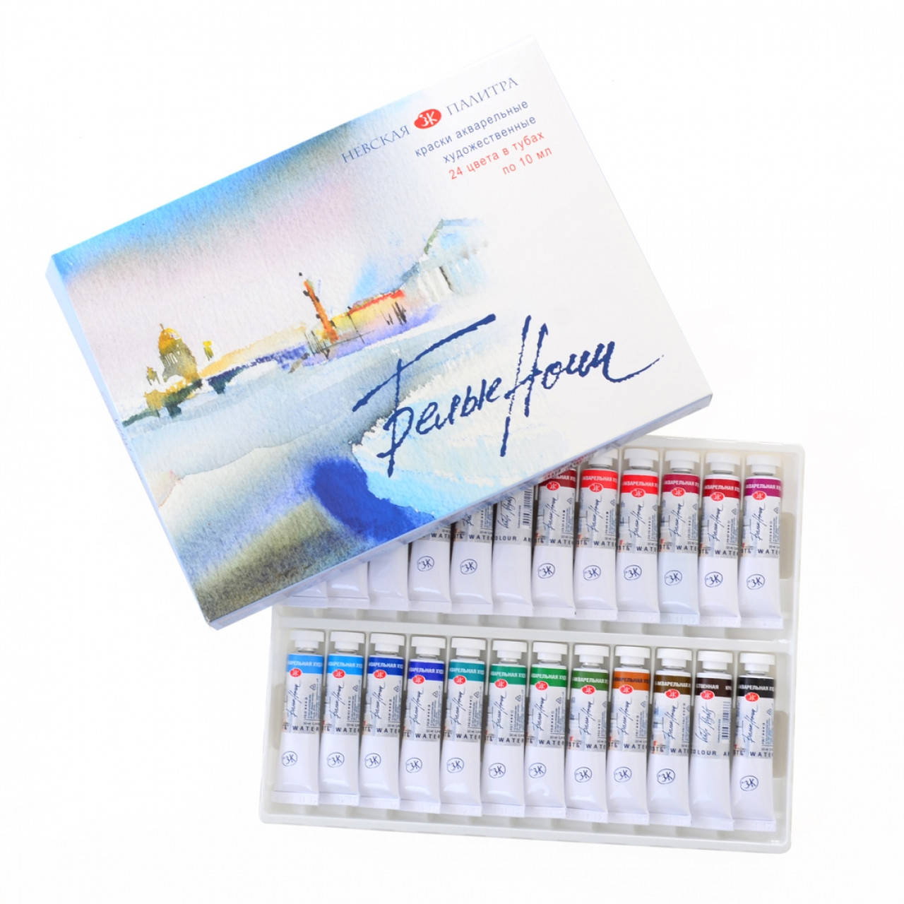 

Набор акварельных красок &quotБелые ночи&quot, 24 х10 мл, тубы, ЗХК