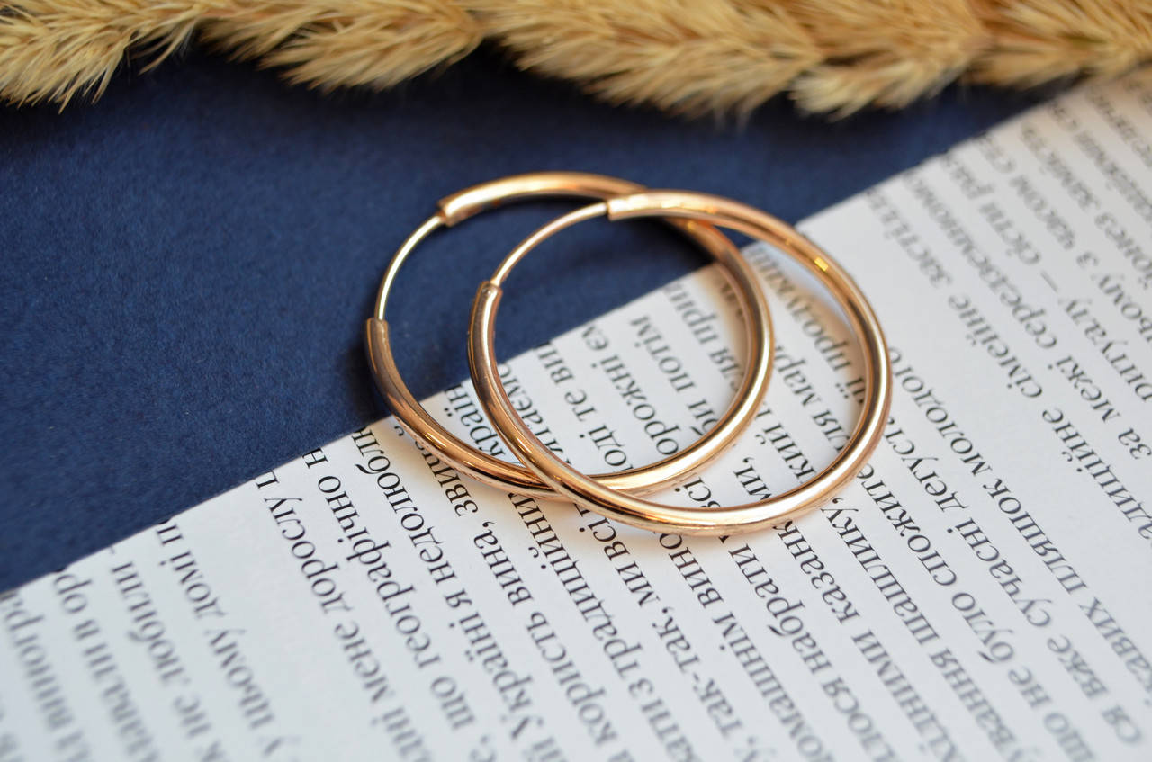 

Женские серьги кольца медсплав, 3 см.