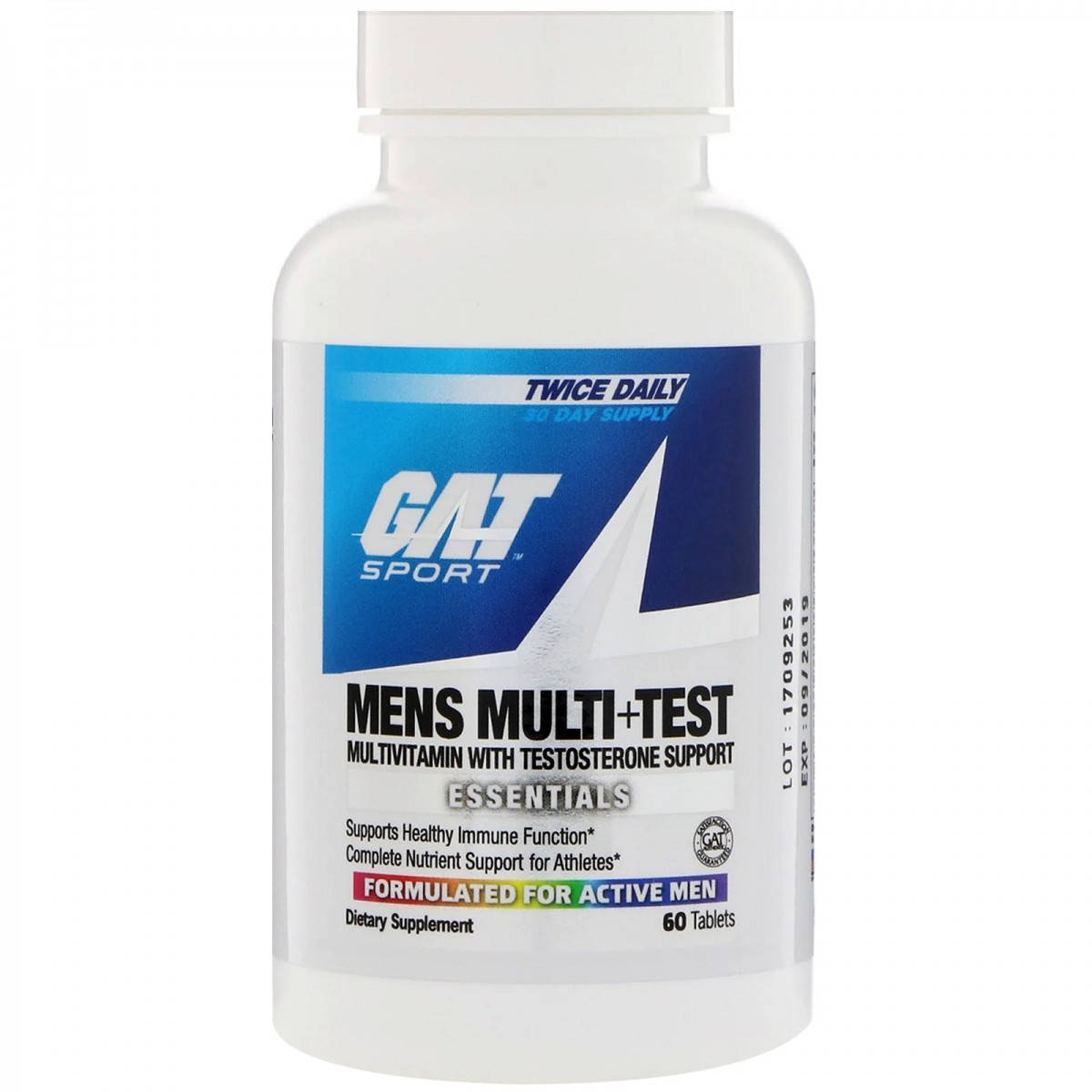 

GAT Sport, Mens Multi+Test (60 таб.), мужские витамины +тестостерон