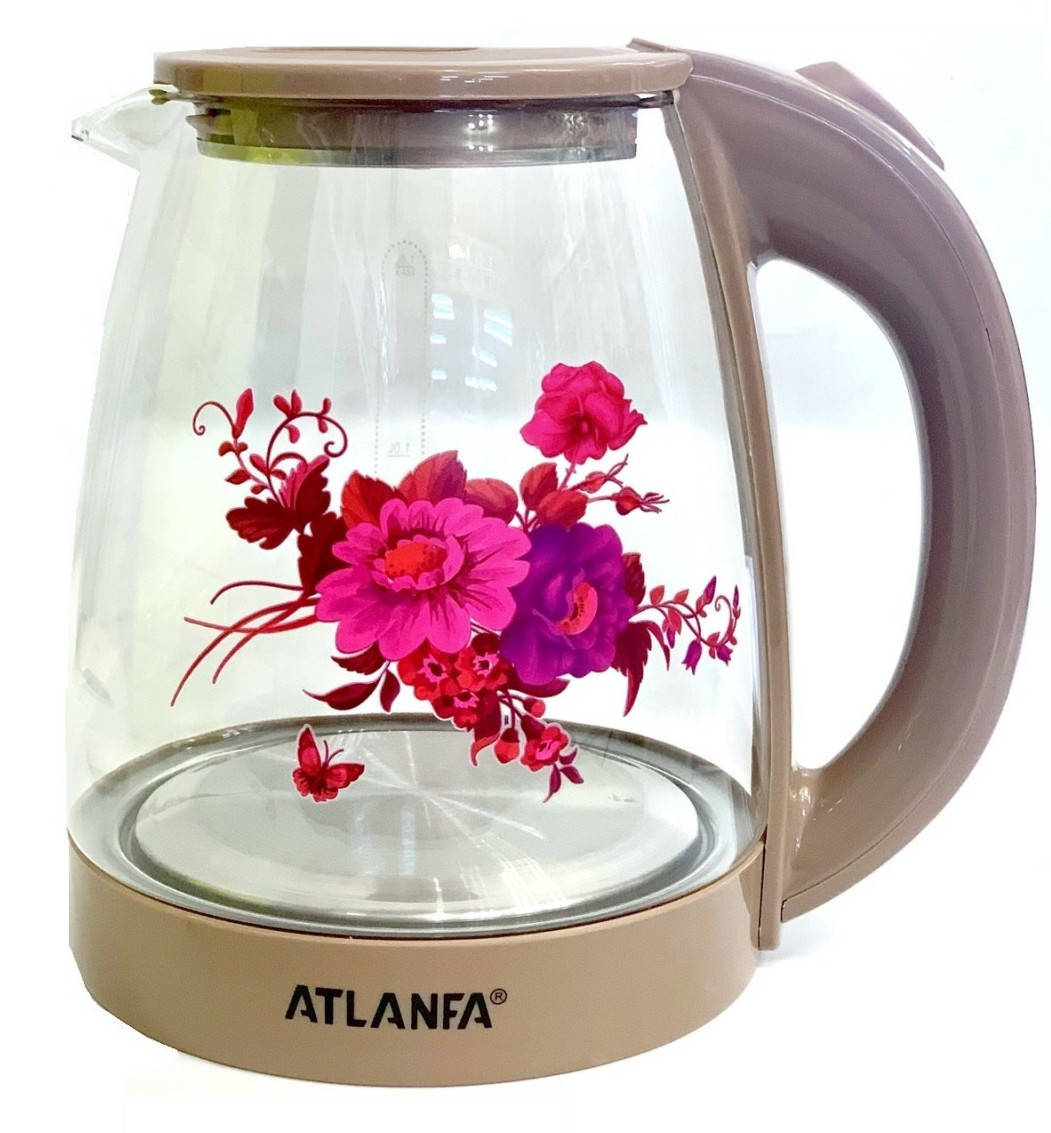 

Дисковий скляний електрочайник з підсвіткою та малюнком 2.0л Atlanfa AT-H06 1800W