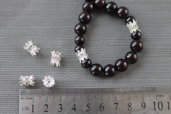 

Разделитель для бусин, корона, 8 мм, 1 шт, цвет - светлое серебро