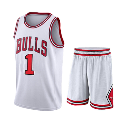 

Белая баскетбольная форма комплект Роуз Деррик 1 Чикаго Буллс Rose Chicago Bulls