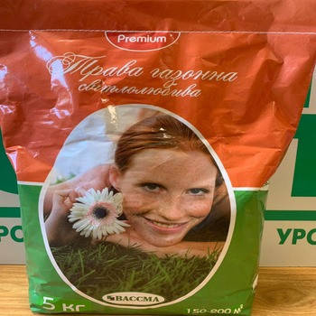 

Трава газонная Светолюбивая, 5 кг — семена газонной травы засухоустойчивой, Зелёный