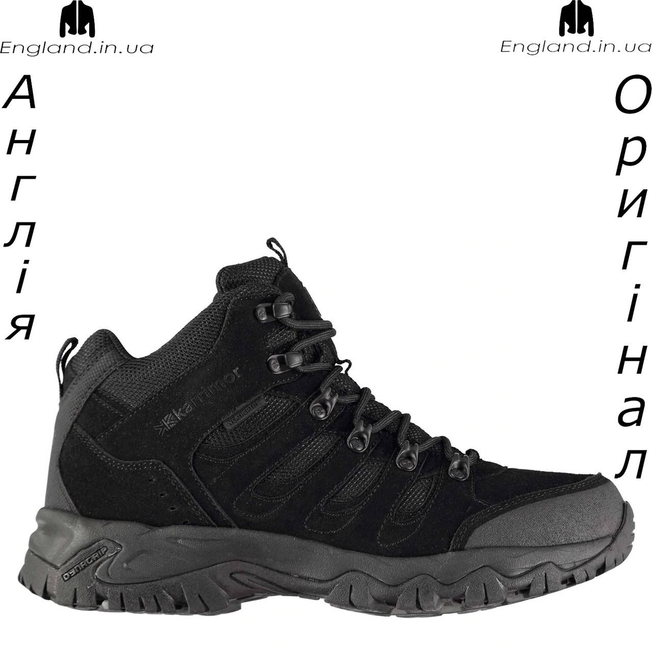 

Ботинки мужские кожаные Karrimor (Карримор) из Англии - трекинговые тактические, Черный