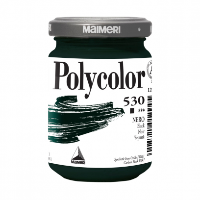

Акриловая краска Polycolor 140 мл 530 черная, Черный