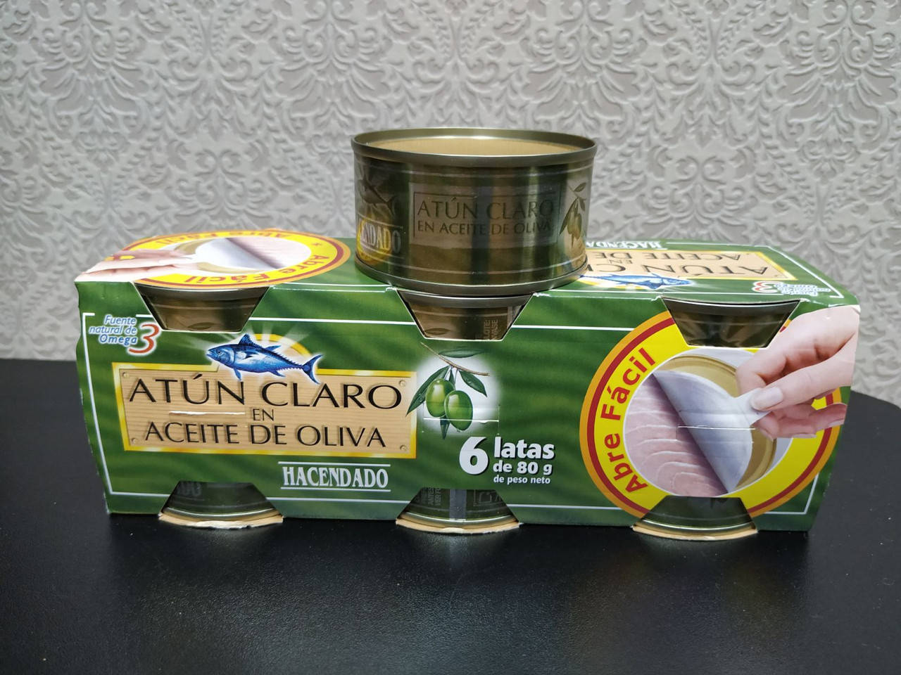 

Тунец в оливковом масле Hacendado Atun en Aceite Oliva 6 x 80 g. Испания
