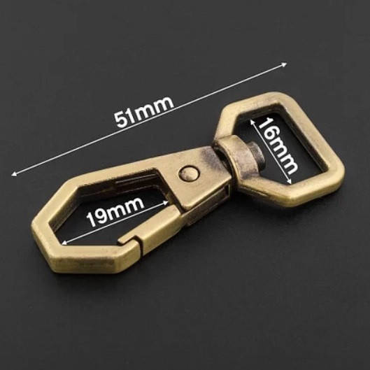 

Карабин для сумки 17мм антик