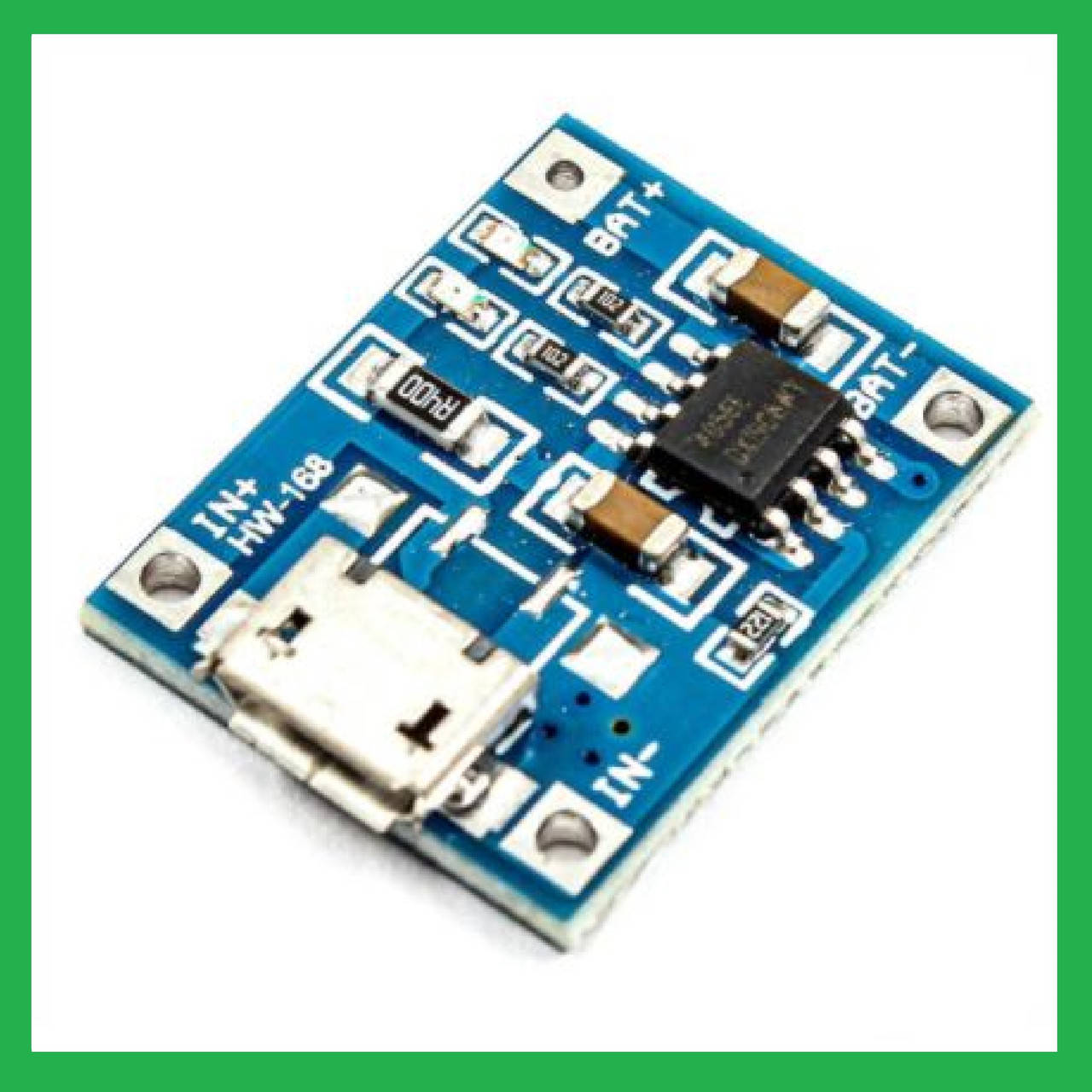 

Модуль FC-75 TP4056 контроллер заряда Li-ion аккумулятора 5V 1А вход microUSB