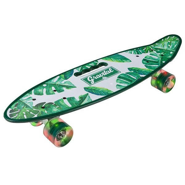 

Скейт PennyBoard, с ручкой, светящиеся колеса Зеленый