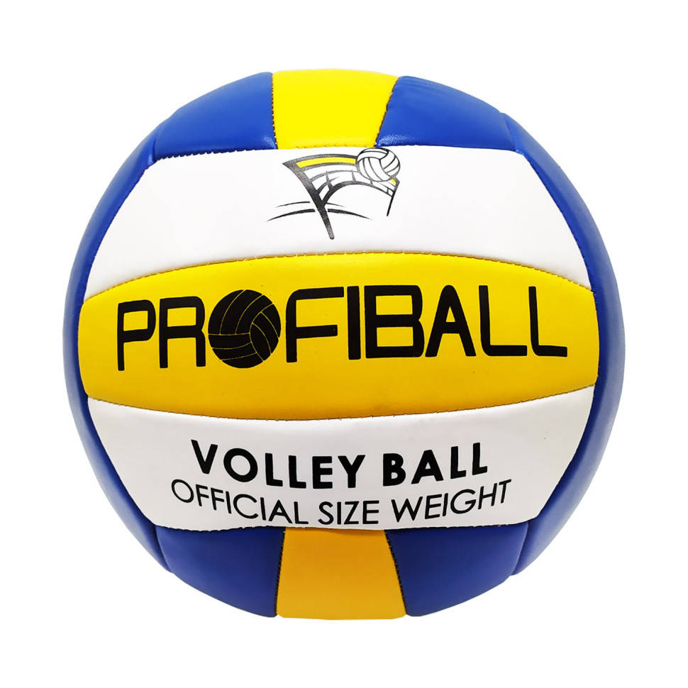 

Мяч волейбольный Profiball MS 3159, сшитый, разн. цвета синий с желтым и белым
