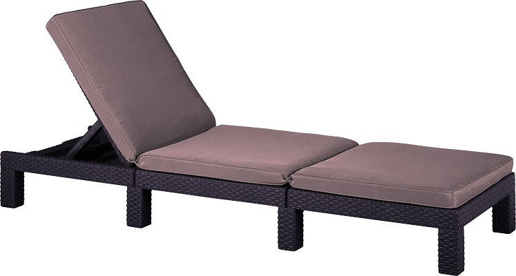 

Шезлонг искуст. ротанг Daytona, коричнево-бежевый