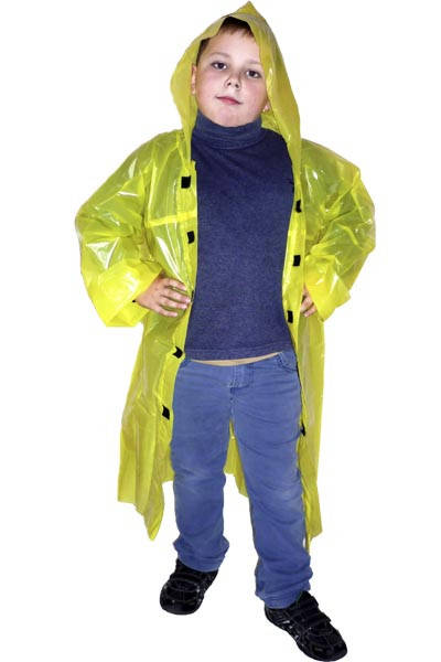 

Детский полиэтиленовый плащ-дождевик на кнопке