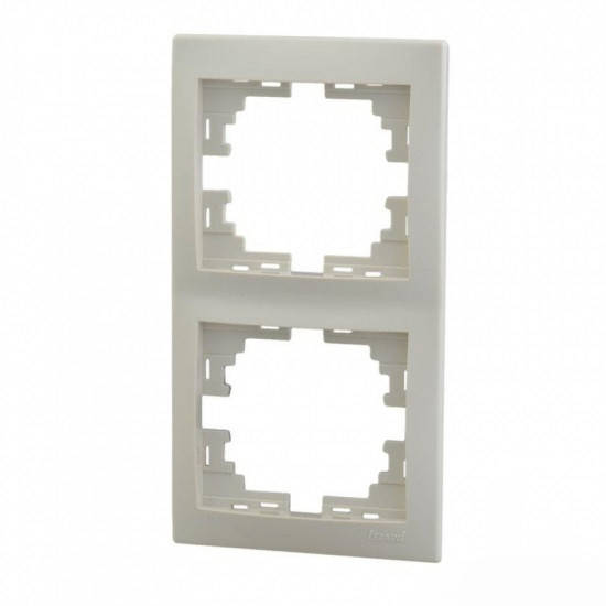 

Рамка двойная вертикальная Lezard Mira крем 701-0300-152