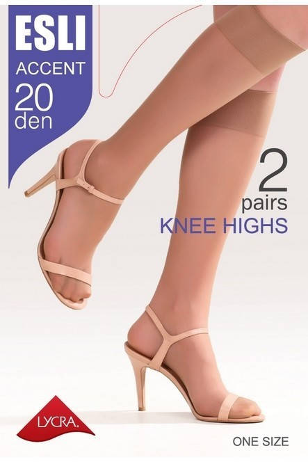 

Гольфы женские ESLI™ Accent 20 Den, ONESIZE, castoro