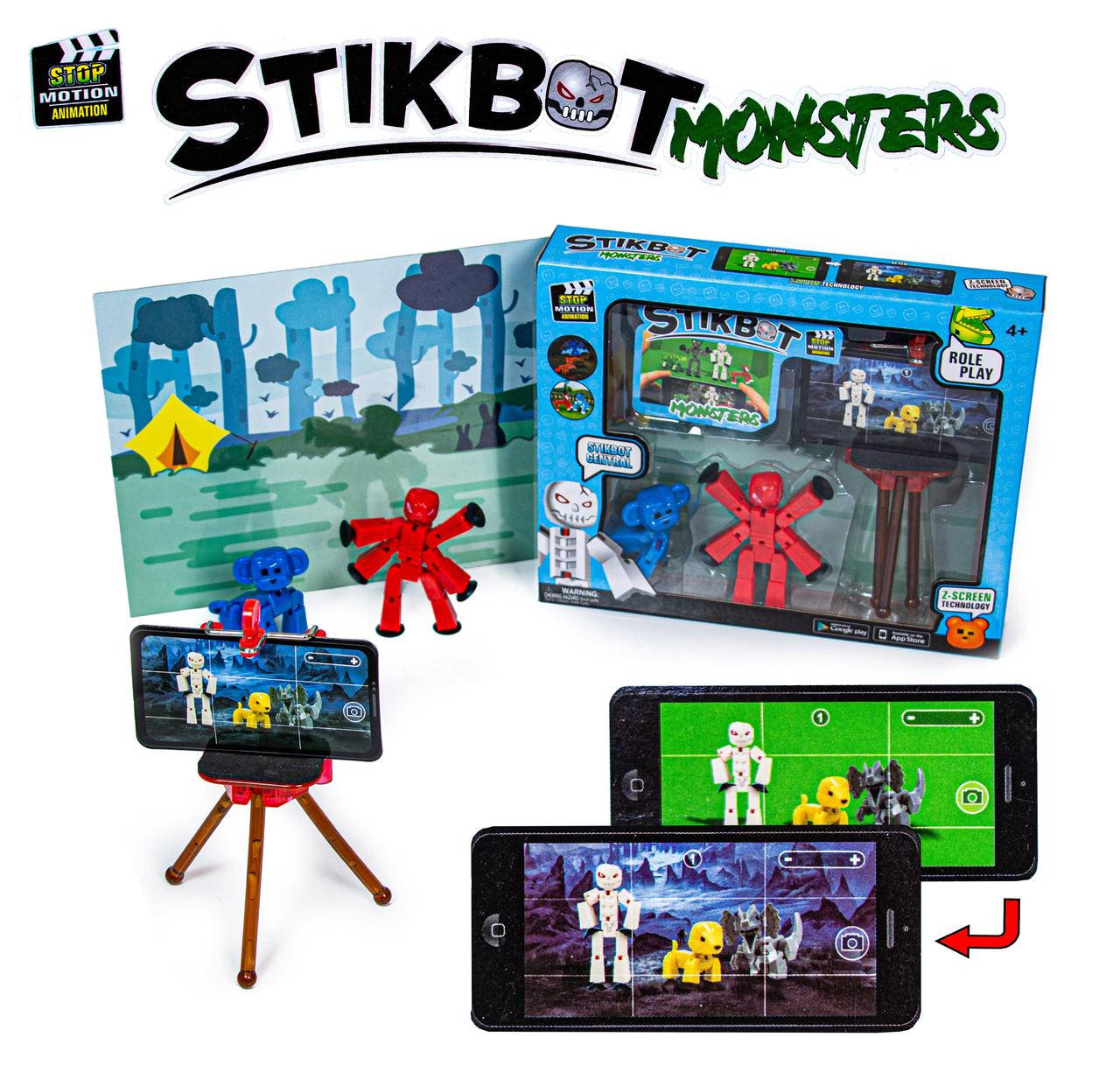 

Набір для анімації Stikbot штатив тваринка людина в коробці JM-03Q