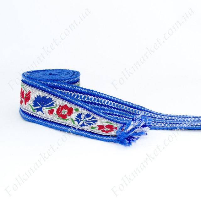 

Крайка, пояс для вишиванки двусторонний с тесьмой 5 см