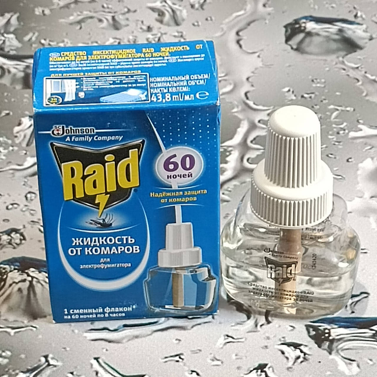 

Рідина Raid від комарів для електрофумігатора 60 ночей 43,8 мл.