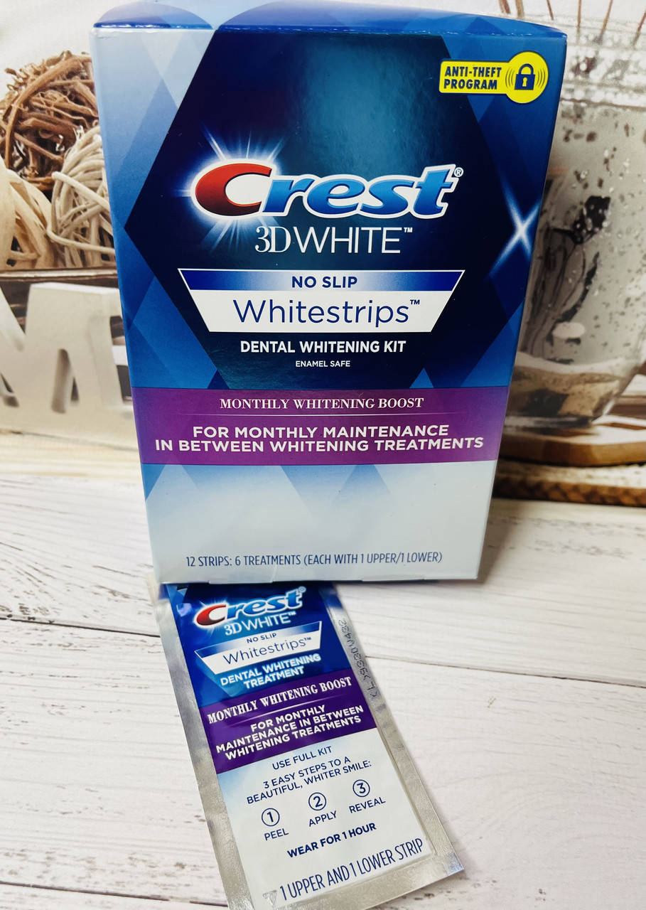 

Отбеливающие полоски для зубов Crest 3D White Whitestrips Monthly Whitening Boost